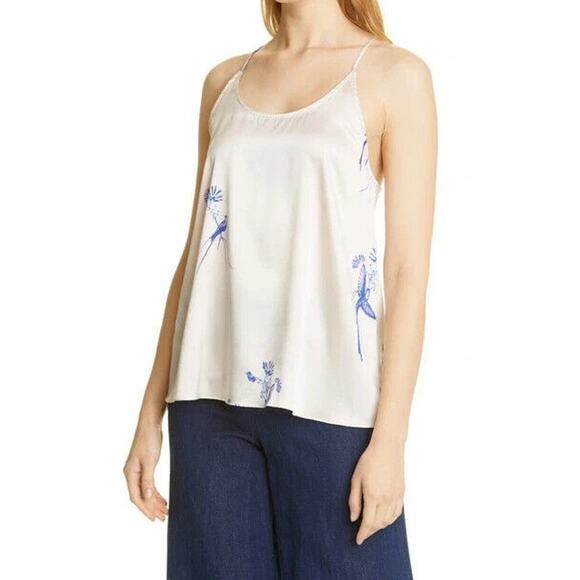 Baum Und Pferdgarten NWT Women's Monisa Print Stretch Silk Camisole Blue Size 38 - Picture 1 of 12